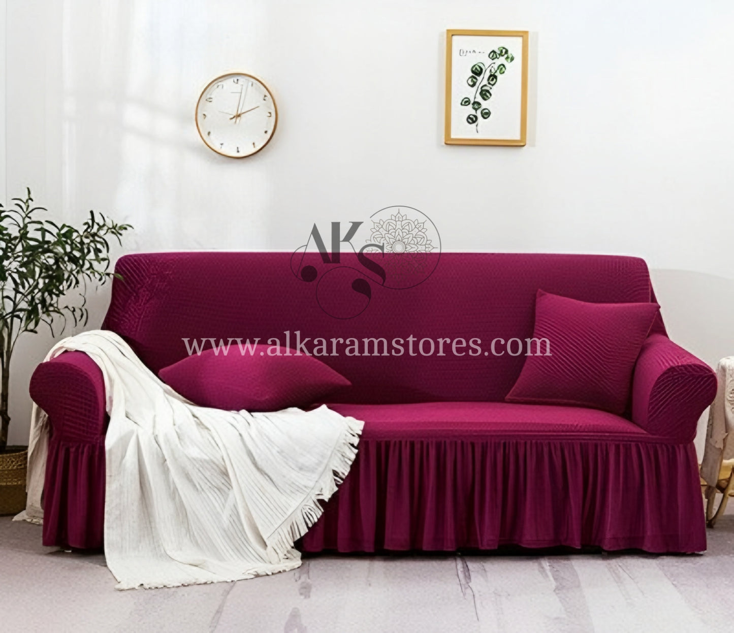 Turkish Mehroon Sofa Cover