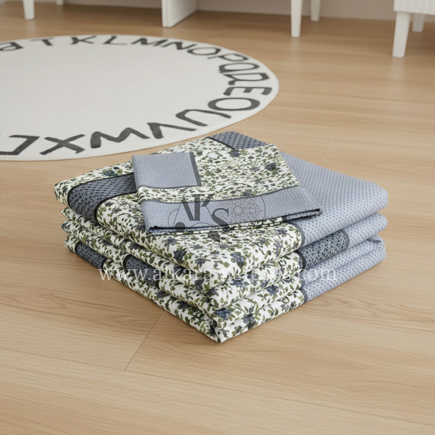 Crystal Cotton 3pc Bedsheet Cream Botanical