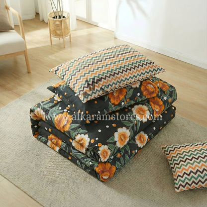 7pc Cotton Comforter Sun Flower Bushes