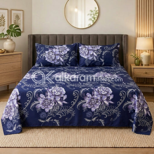 Crystal Cotton 3pc Bedsheet Blite Floral