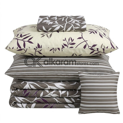 7pc Cotton Comforter Set Sylvan Leaf