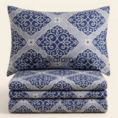 Crystal Cotton 3pc Bedsheet Ogee Lattice