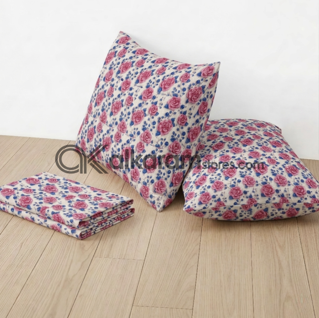 Pure Cotton 3pc Bedsheet Rose Blush