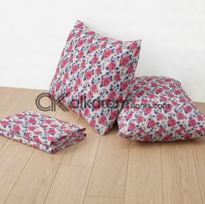Pure Cotton 3pc Bedsheet Rose Blush