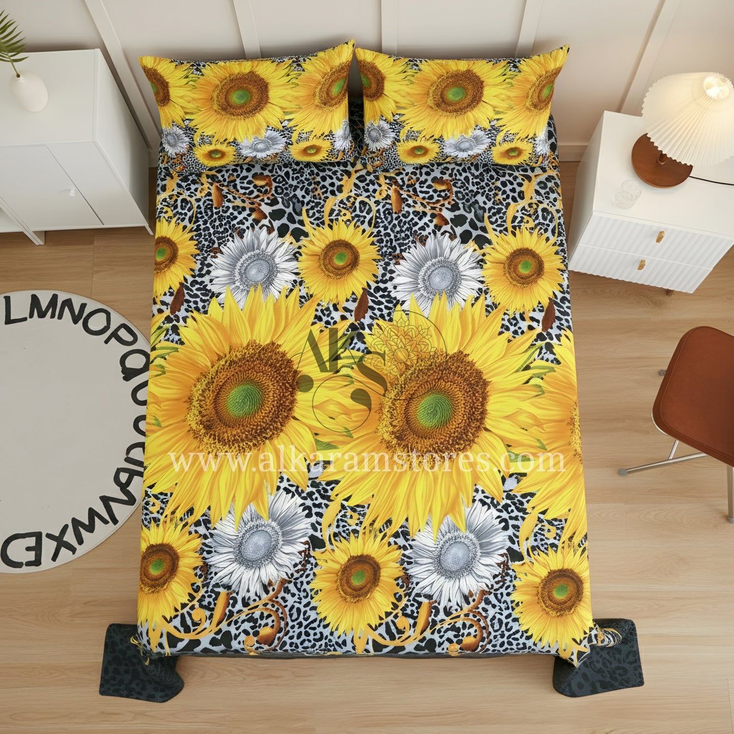 Crystal Cotton 3pc Bedsheet Sunflower