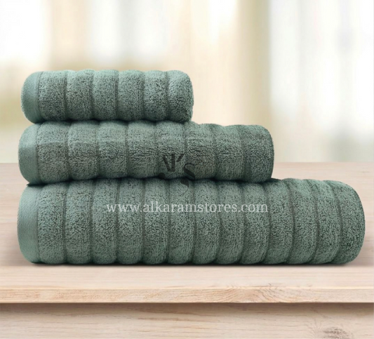 Fluffy Mint Towel Set of 3