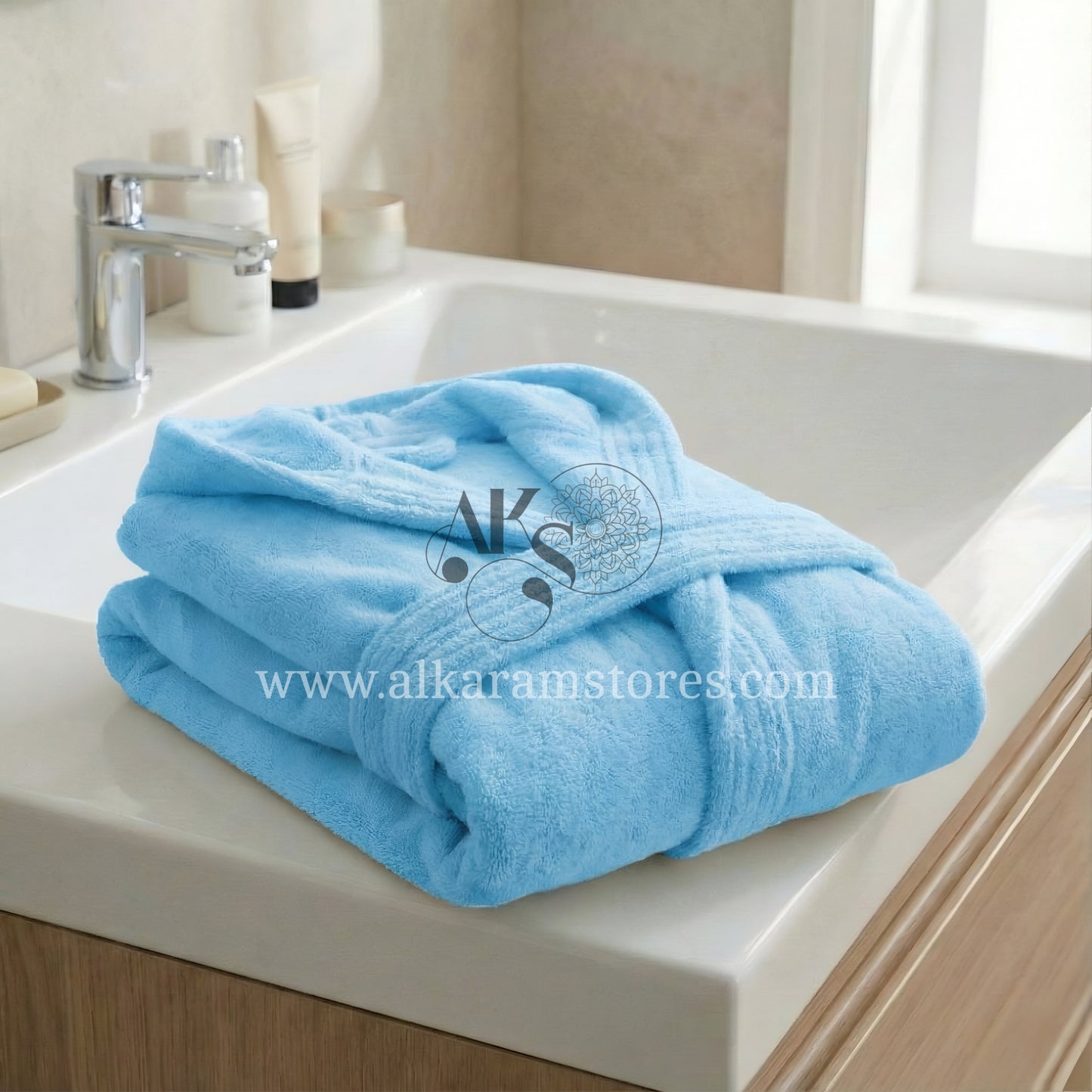 Adult Sky Blue Bathrobe