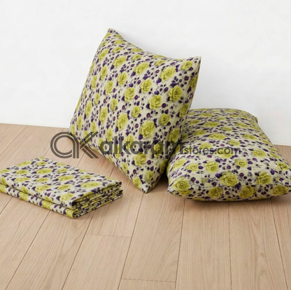 Pure Cotton 3pc Bedsheet Citrus Bloom