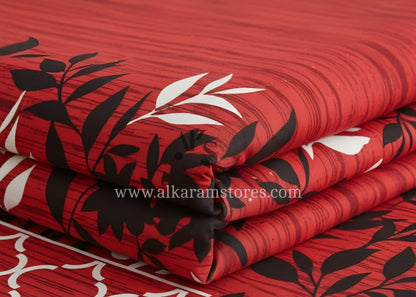 Crystal Cotton 3pc Bedsheet Red Lattice