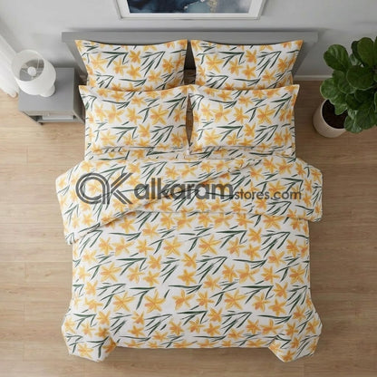 6 PC's Pure Cotton Comforter Set Citrus Blossom
