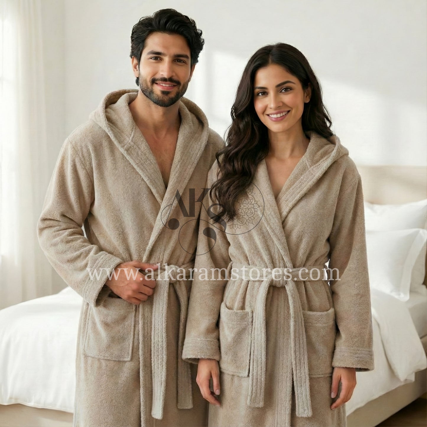 Adult Light Beige Bathrobe