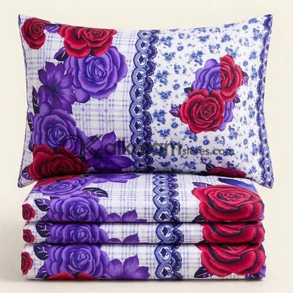 Crystal Cotton 3pc Bedsheet Orchid Bloom
