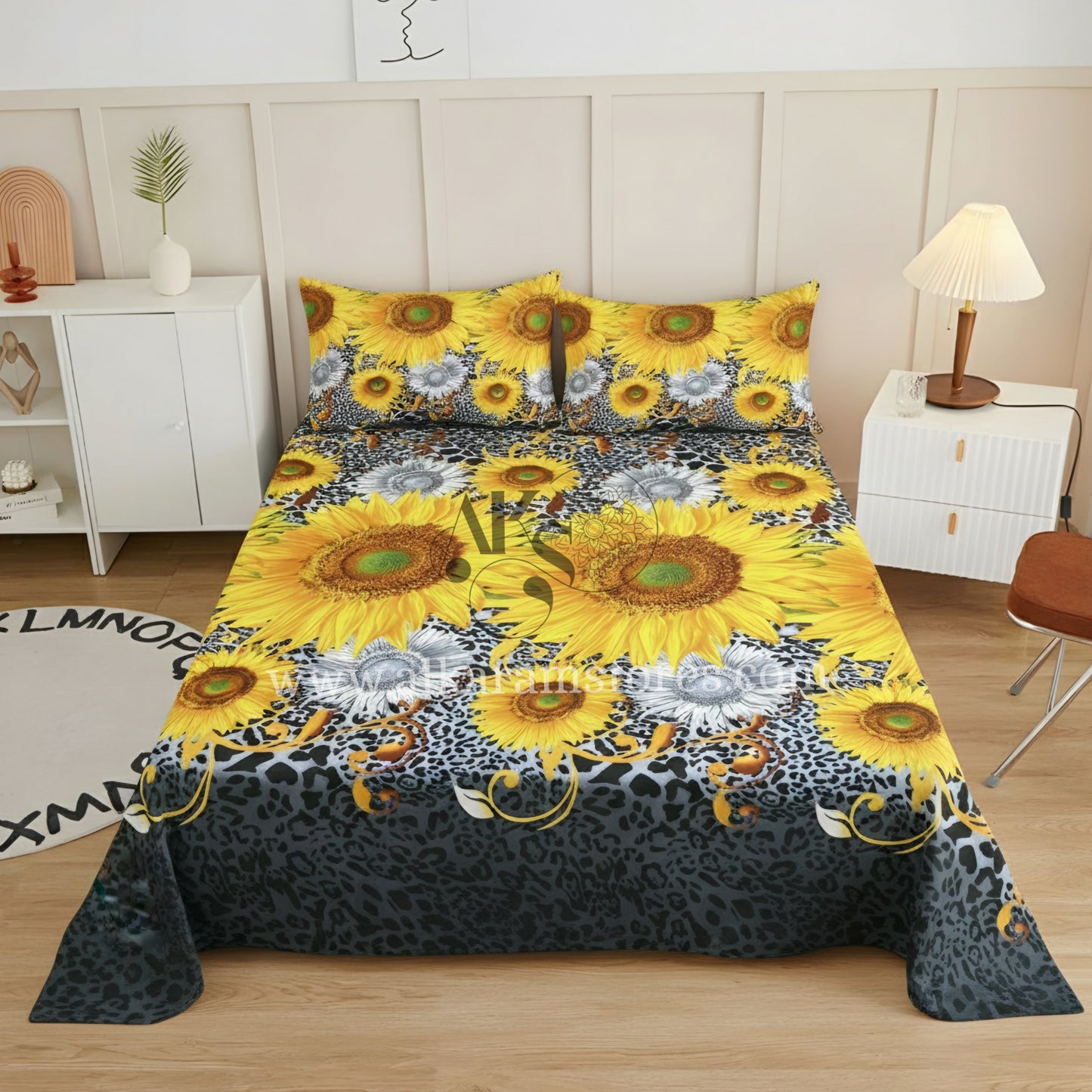 Crystal Cotton 3pc Bedsheet Sunflower