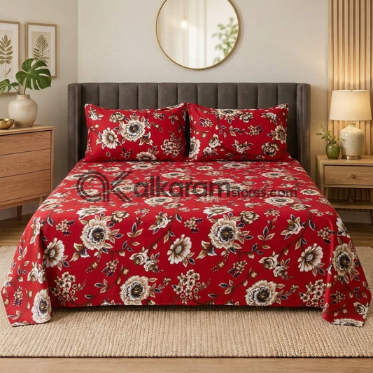 Crystal Cotton 3pc Bedsheet Ream Floral