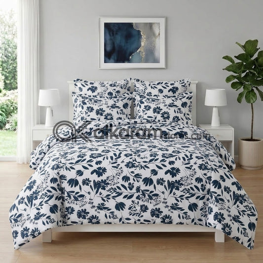 6 PC's Pure Cotton Comforter Set Midnight Vine