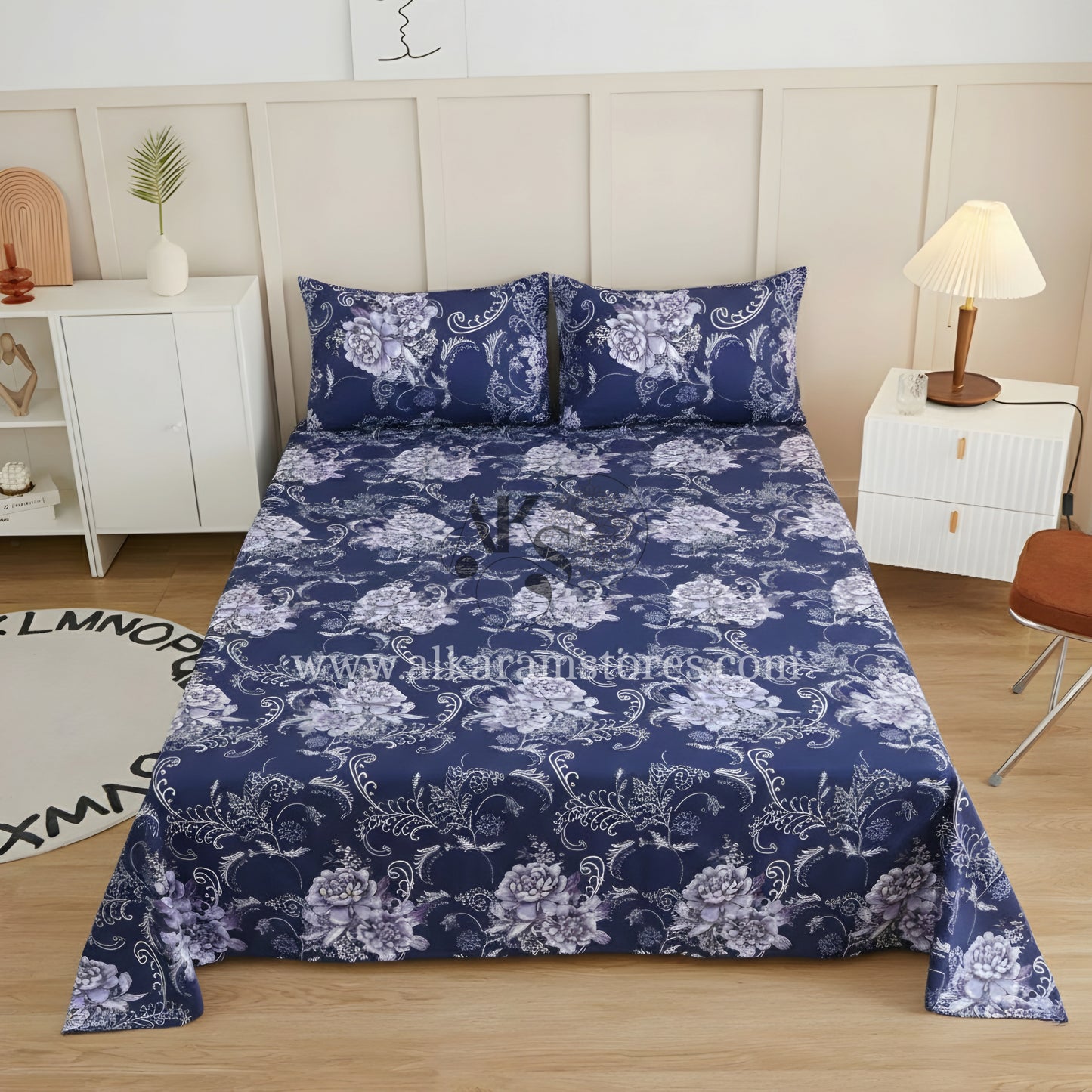 Crystal Cotton 3pc Bedsheet Blite Floral