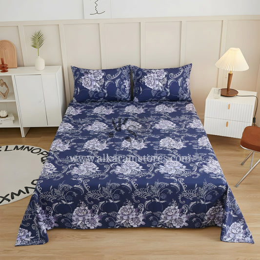 Crystal Cotton 3pc Bedsheet Blite Floral
