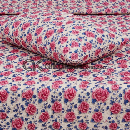 Pure Cotton 3pc Bedsheet Rose Blush
