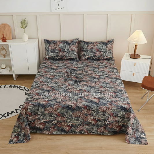 Crystal Cotton 3pc Bedsheet Moody Tropical