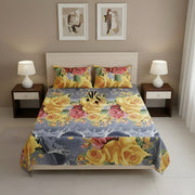 Crystal Cotton 3pc Bedsheet Yellow Drops