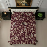 Crystal Cotton 3pc Bedsheet Persian Plum