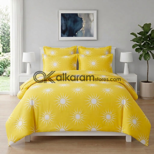 6 PC's Pure Cotton Comforter Set Sunlit Aura