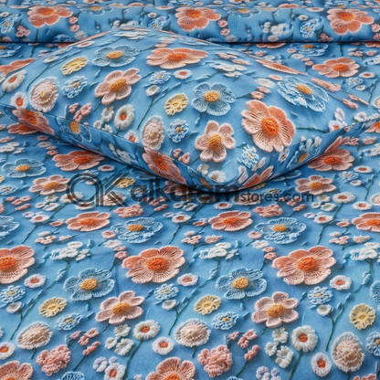 Pure Cotton 3pc Bedsheet Skyline Bloom