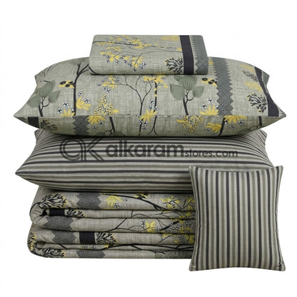 7pc Cotton Comforter Set Autumn