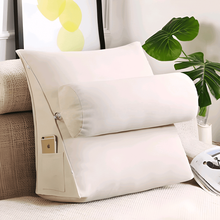 Velvet Triangular Backrest Pillow