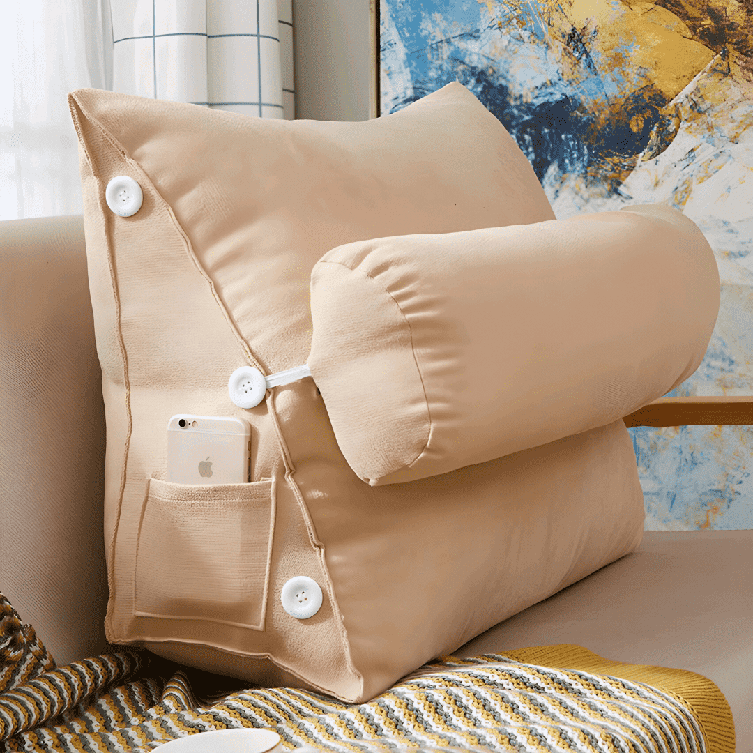 Triangular backrest shop pillow