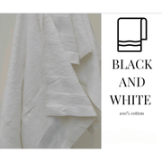 Black & White Towel Set - Pack of 4