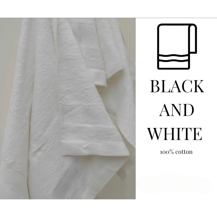 Black & White Towel Set - Pack of 4