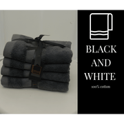 Black & White Towel Set - Pack of 4