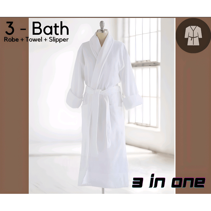 Adult Bathrobe Set - 3 in 1