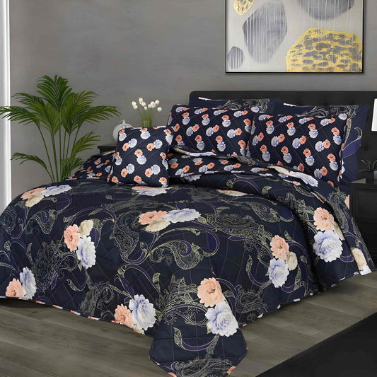 7pc Cotton Comforter Set Tulip
