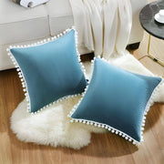 Laced Velvet Cushion Covers - Pack of 2