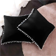 Laced Velvet Cushion Covers - Pack of 2