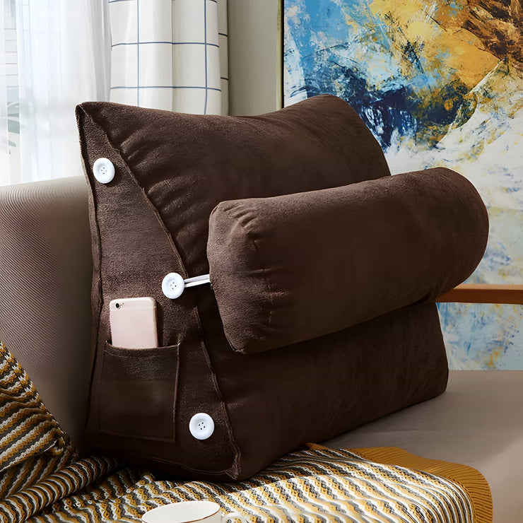 Velvet Triangle backrest Pillow