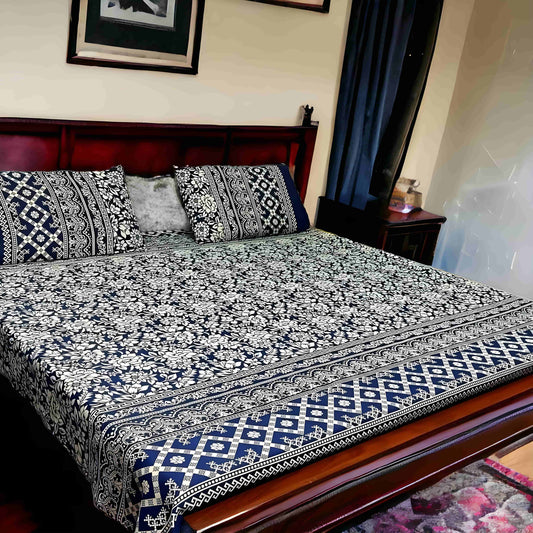 Crystal Cotton 3pc Bedsheet - Garden