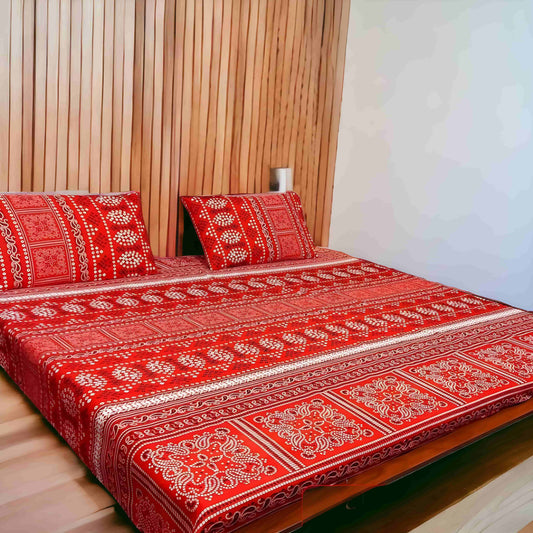 Crystal Cotton 3pc Bedsheet - Dotted