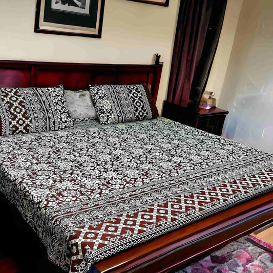 Crystal Cotton 3pc Bedsheet - Garden