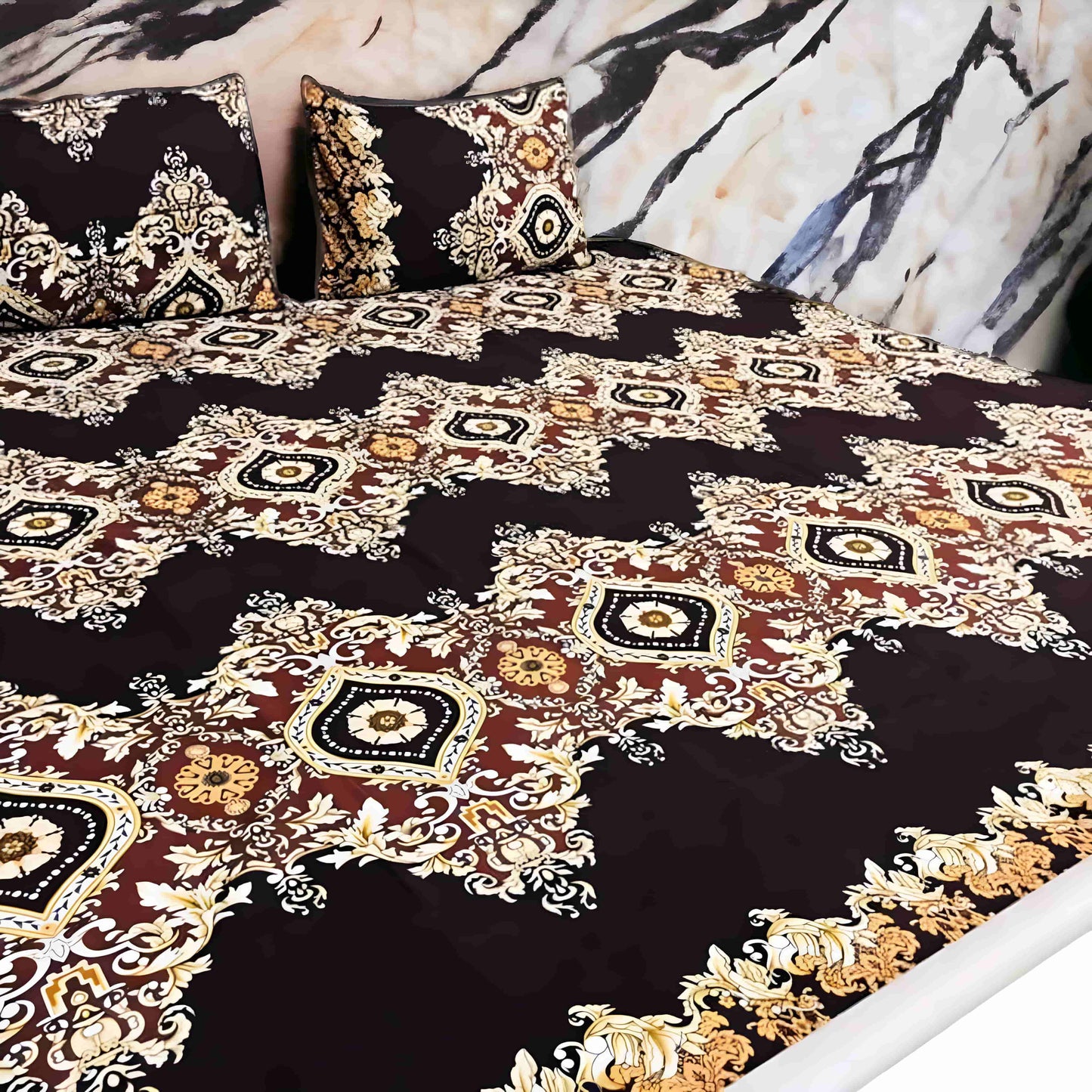 Crystal Cotton 3pc Bedsheet - Eagle